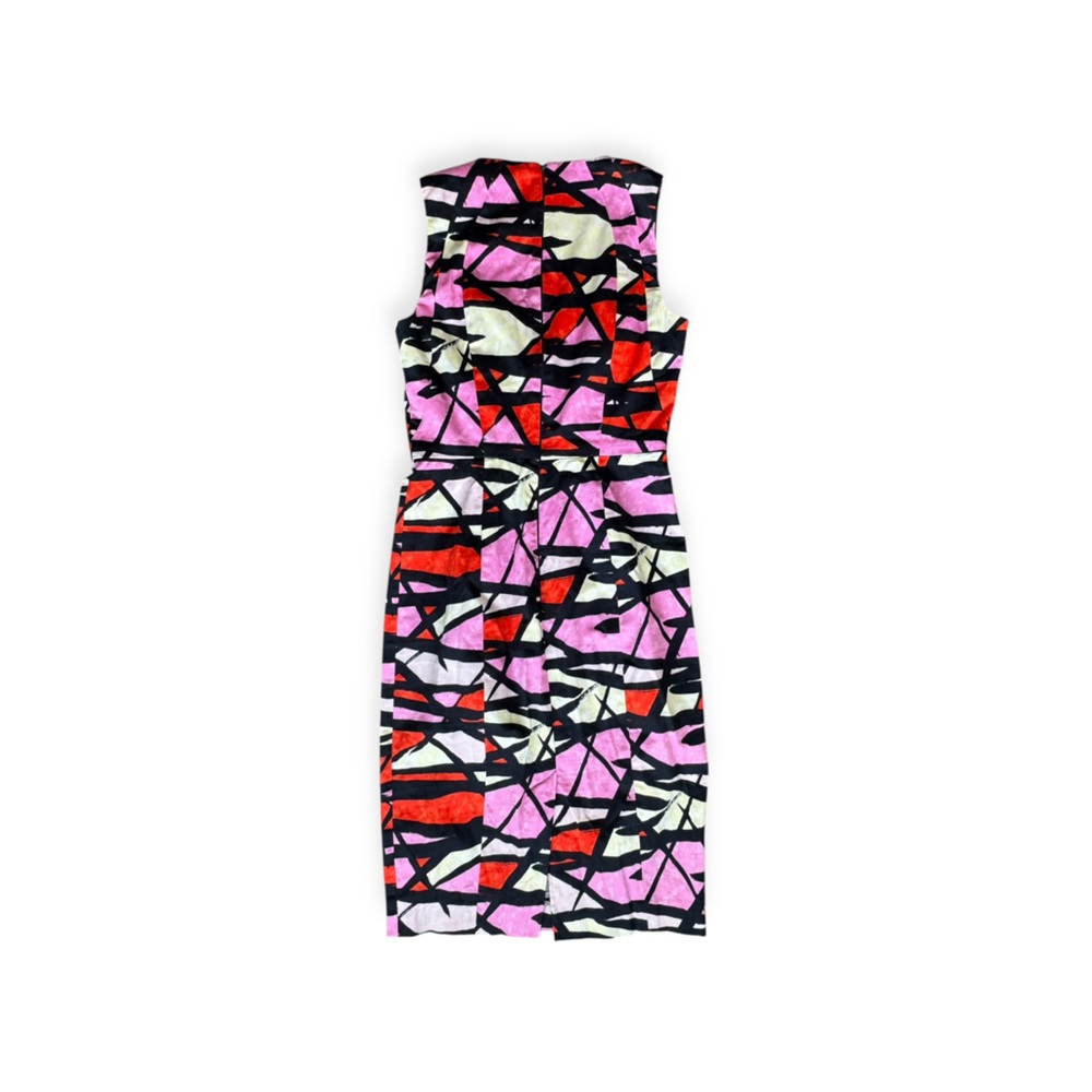 French Connection bodycon pink orange black Size 4 small sleeveless fitted - Picture 6 of 11